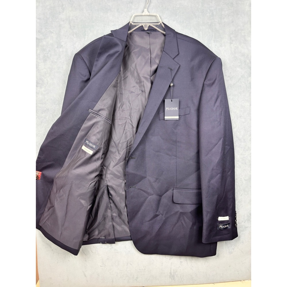 Jos. A. Bank Traveler Collection Navy Blue 100% Wool Tailored Fit Blazer 50R